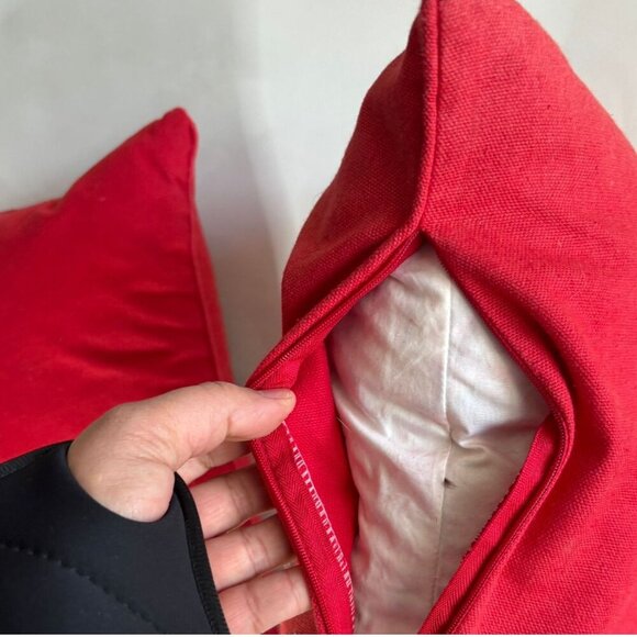 Unbranded Set of 2 Lobster Throw Pillows Red Size 18" x 12" - Picture 5 of 8